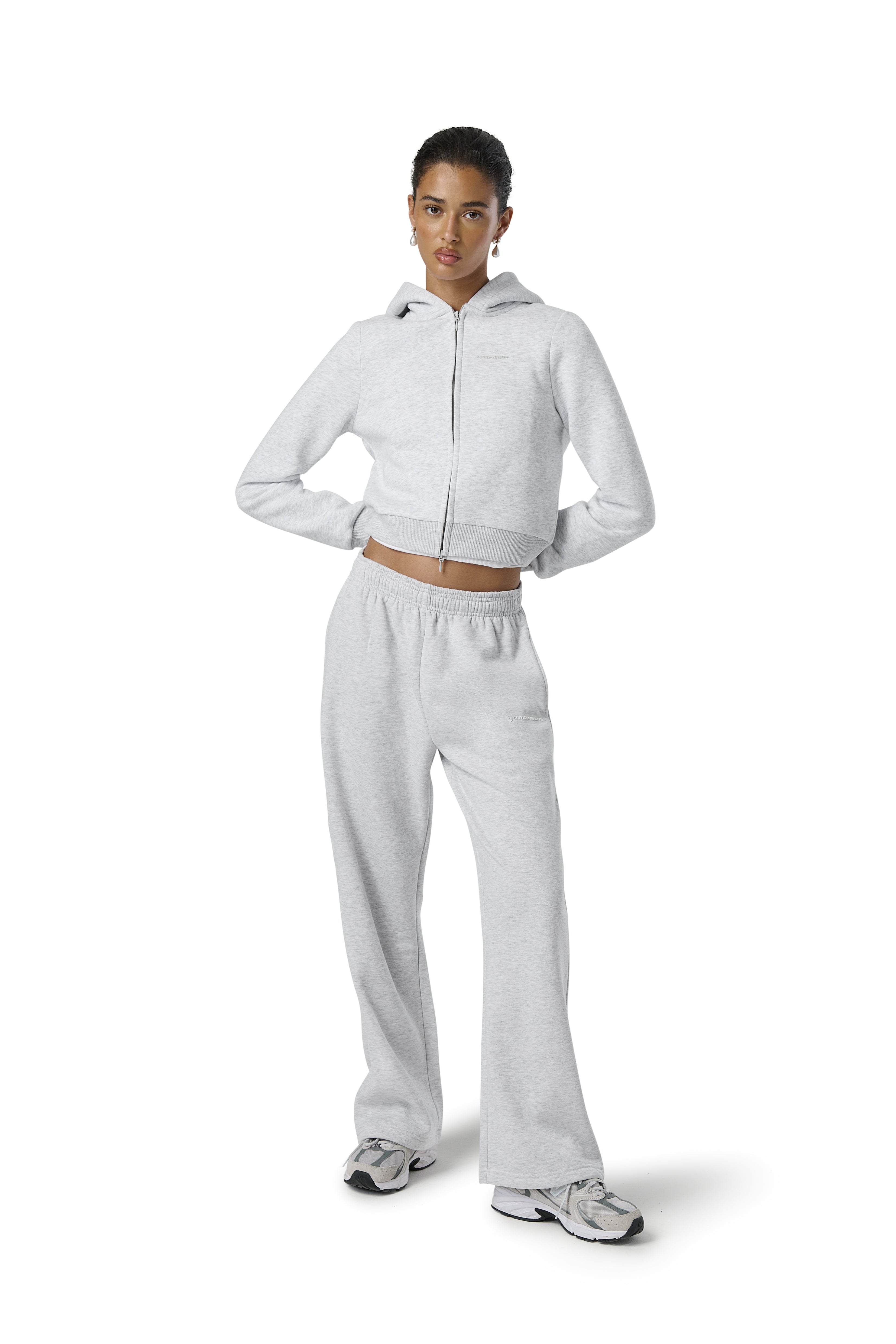 Model Iman is 5'8 and wears size S.